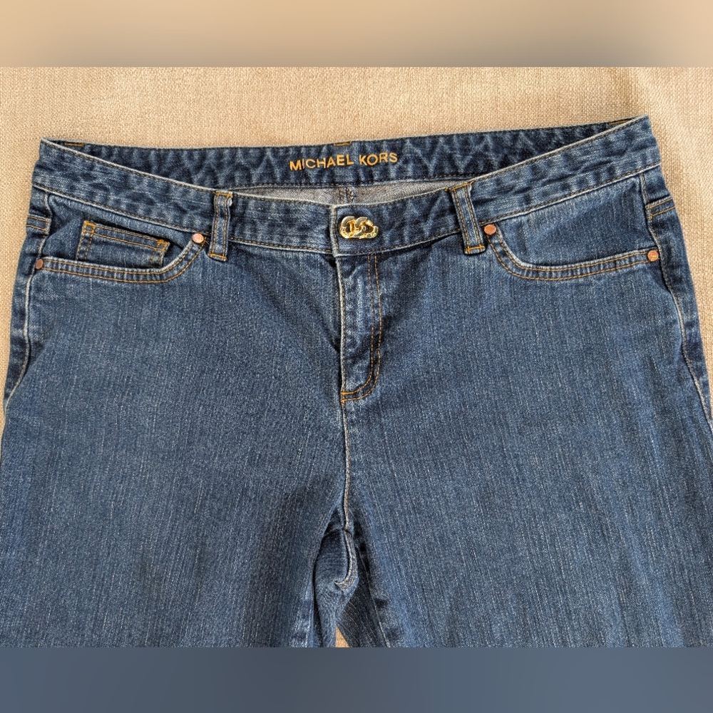 Michael Kors Ankle Zipper Cropped Jeans! Size 12! - Picture 2 of 8